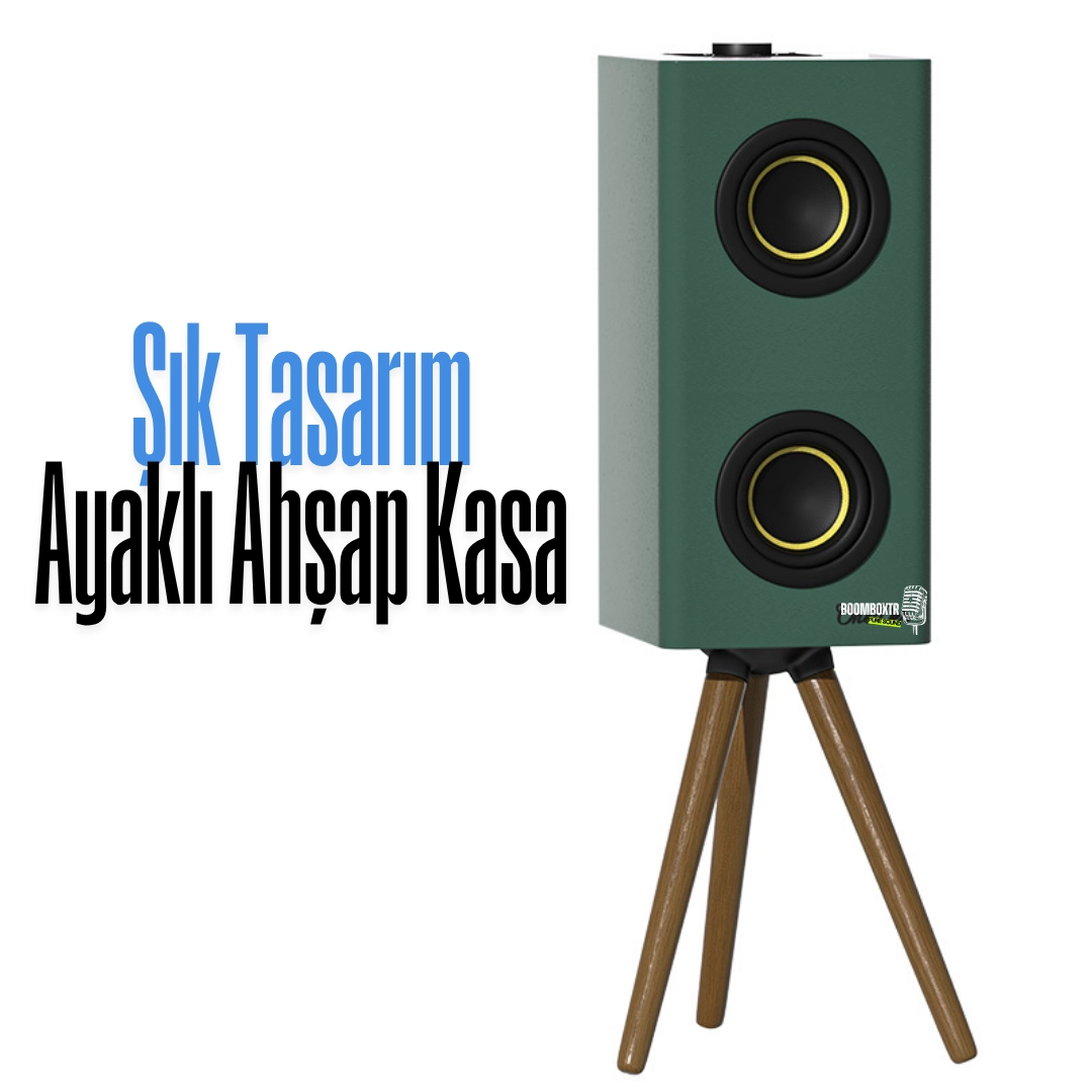 Retro D67 Bluetooth Hoparlör 24W | Ahşap Ayaklı Şık Tasarım | Uzun Pil Ömrü | USB AUX TF Girişli