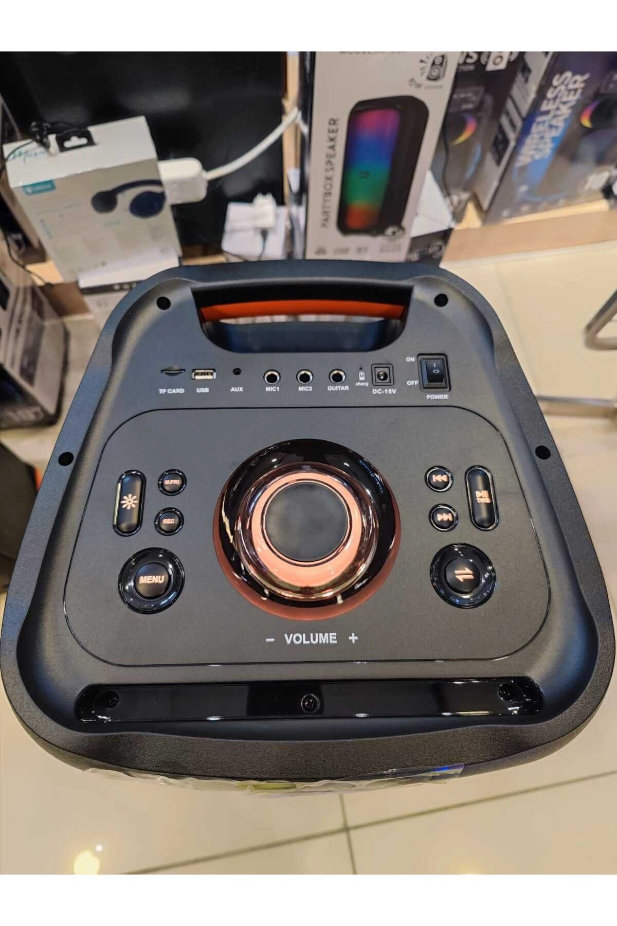 Hp 966 Taşınabilir Şarjlı Bluetooth Parti Hoparlörü  2*10 inc 80 w Kablosuz Mikrofon