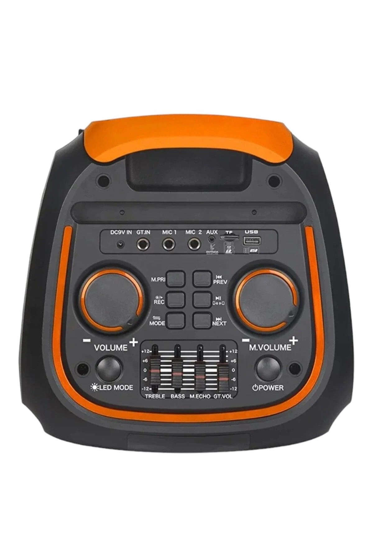 NDR 1097 Taşınabilir Şarjlı Bluetooth Parti Hoparlörü Rgb Aydınlatma 2*8 inc Yüksek Performans