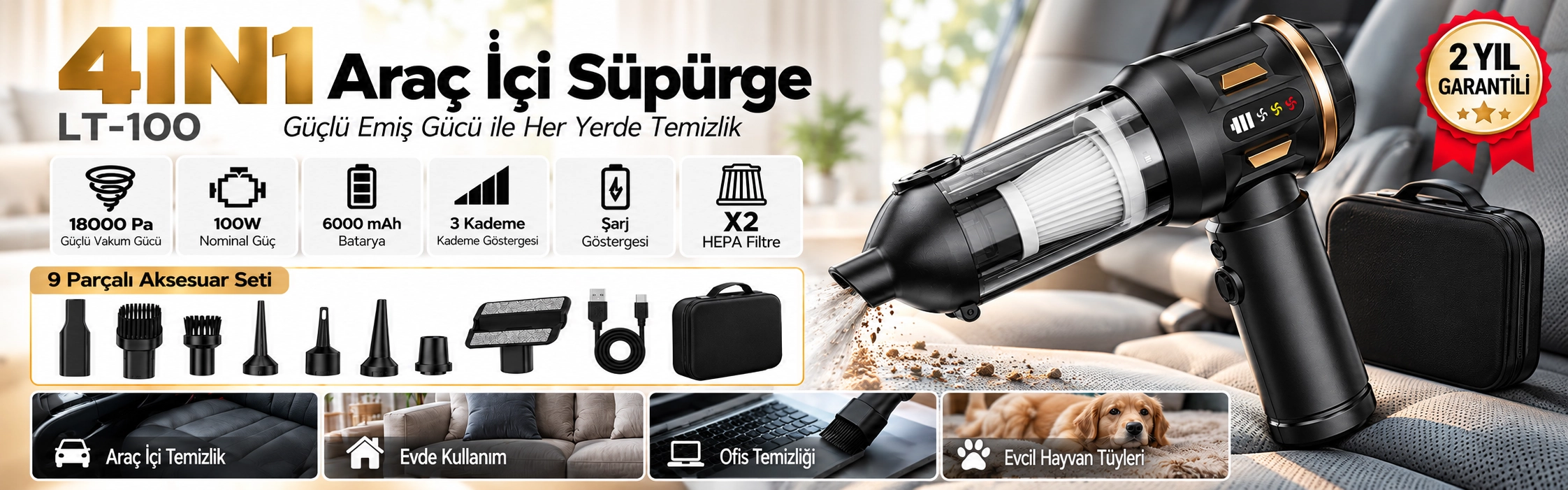 Oto Araç Süpürge 